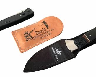 Pocket Knives And Whetstone Lot