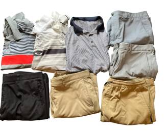 5 Of Size 38 Golf Shorts w 3 XXL Golf Shirts