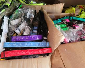 Reflective Dog Collars (have LED light but batteries are corroded)