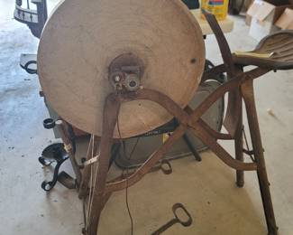 Antique Foot-Treadle Sharping Wheel
