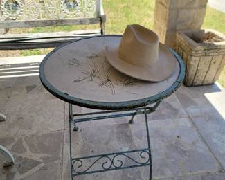 Concrete Cowboy Hat, Outdoor Table