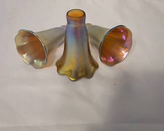 Tiffany Tulip Globes (3) Signed
