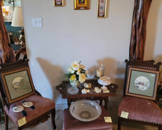 Vintage Hand-Carved Butlers Table