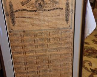 1864 Confederate States of America $500 Bond