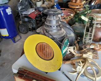 Vintage Railroad 4-Way Switch Lantern Converted to a Light