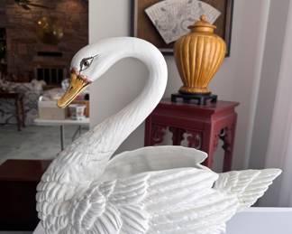 CAPODIMONTE Swan, signed