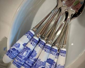 Spode “Blue Italian” tea spoons