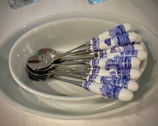 Spode “Blue Italian” tea spoons