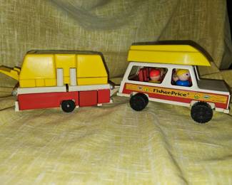 Fisher Price Camper and Truck Set