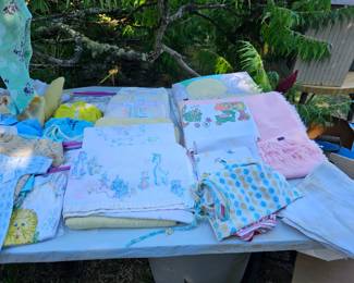 1970s baby blankets and items