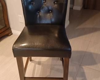 2 bar stools black 