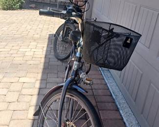 Front of Pedago e bike with basket.