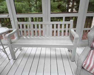 White Wooden Bench