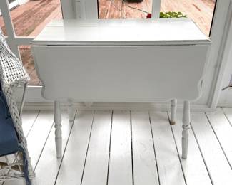 White Drop Leaf Table