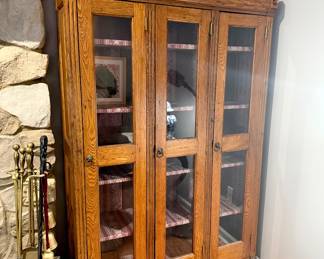 Antique Glass Front Display Bookcase