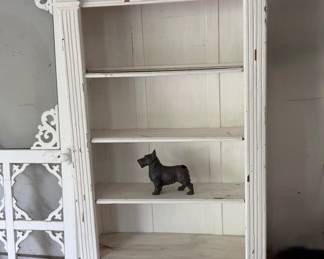 White Painted Book Display Shelf