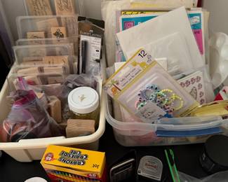 Craft Supplies, Stamps, Paper 
