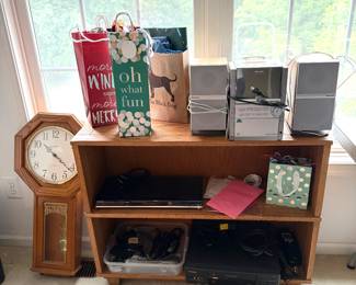 Regulator Wall Clock, CD player, Stereo. gift bags, electronics