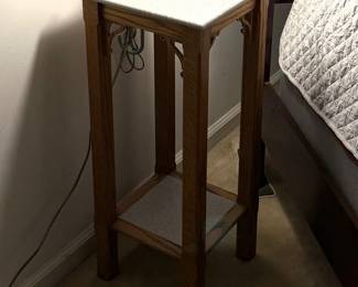 Oak Plant or Lamp Stand