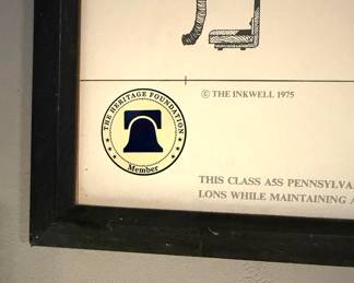 The Heritage Foundation PRR Inkwell 1975 Framed Print