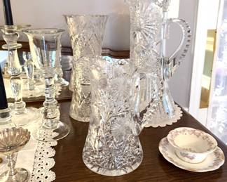 American Brilliant Cut Glass Pitchers