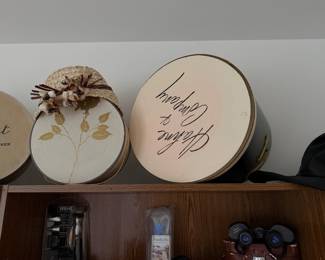 antique vintage hat boxes and hats