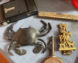 antique collectables, camera, door knocker