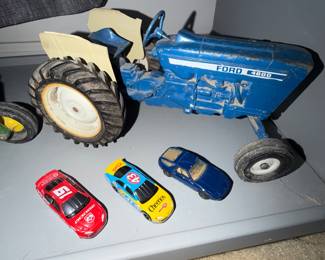 Metal Toy Ford Tractor, Race Car Toys