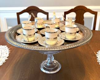silver plated demitasse coffee set