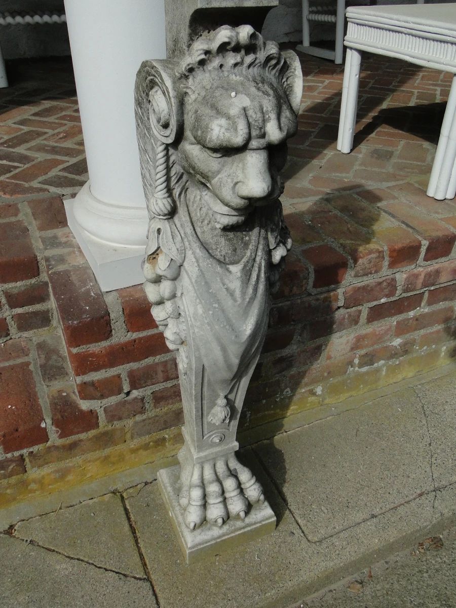 40" Tall Cement Winged Lion Statues 2 of these