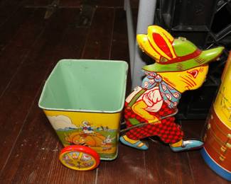Vintage Tin Rabbit Toy