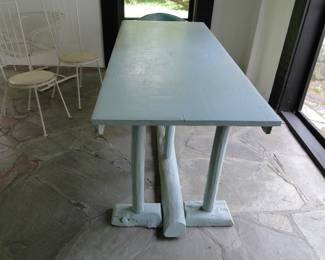 Rustic Trestle Dining Table