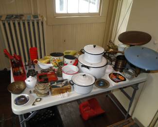 Enamelware, Bakelite Knives and more