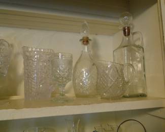 Crystal decanters and more.