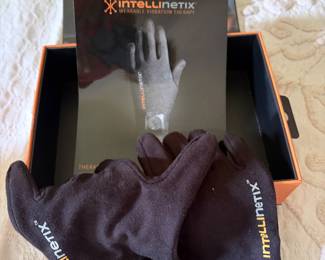 Intellinetix gloves Intellinetix gloves are wearable therapy gloves designed to provide drug-free relief from hand pain and stiffness. They feature built-in, rechargeable vibration motors and mild compression to increase circulation, warm aching joints, and disrupt chronic pain signals traveling to the brain