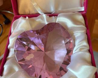 Pink crystal heart