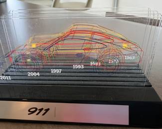 Porsche 911 7 Generations 911 Museum Acrylic desk Display