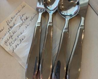 A set of Weighted flatware for people with tremors
