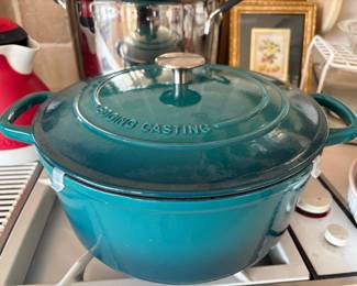 Turquoise Green Enamel dutch oven