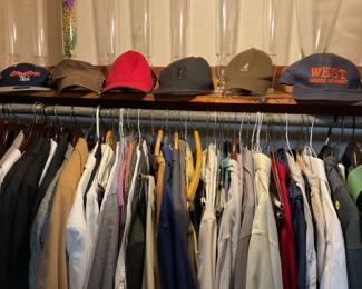 Base ball caps , formal men’s clothing