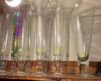 Tall glass vases
