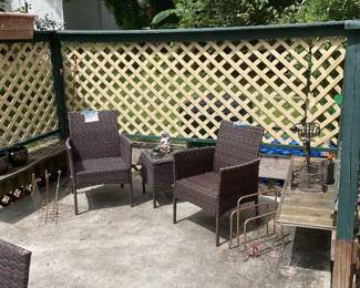 Patio chairs and table