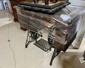 Antique Singer sewing machine table 