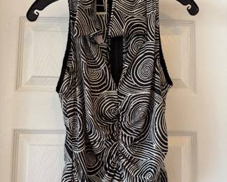 Women's Vintage Tadashi Sleeveless Illusion Top Size M