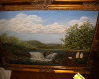 Framed oil on canvas
