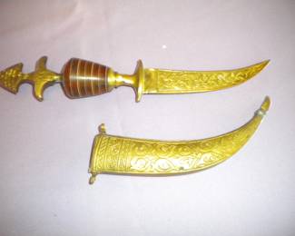 Vintage Asian inspired knife and sheath