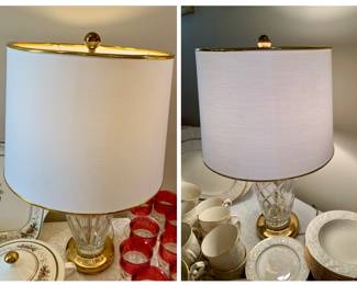 set of two crystal  lamps