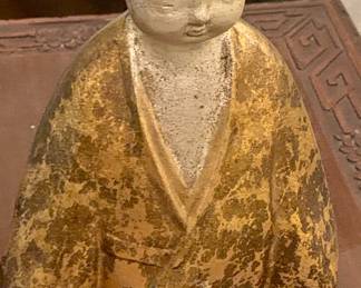 Japanese Okimono figure “ Muga Doji”—- figure in Japanese Buddhism