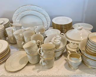 place settings for 12 of  Lenox "Fruits of Life"