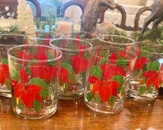 MCM Culver’s On the Rocks Poinsettia glasses